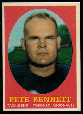 Pete Bennett - 1958 Topps CFL #69 - nm