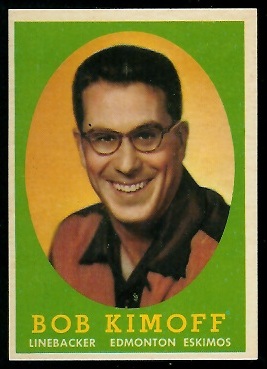 Bob Kimoff - 1958 Topps CFL #75 - nm