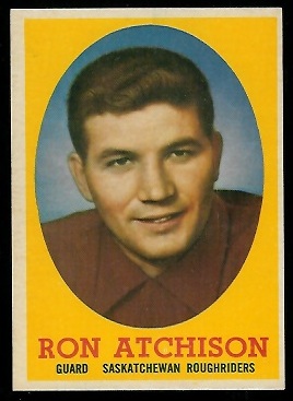 Ron Atchison - 1958 Topps CFL #86 - nm oc
