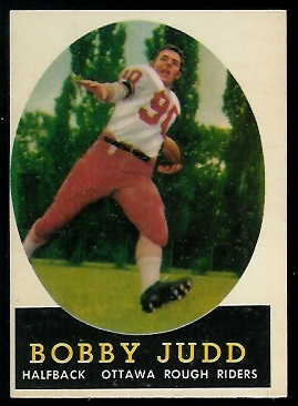 Bobby Judd - 1958 Topps CFL #87 - ex