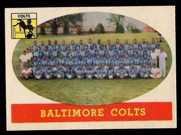 Baltimore Colts Team - 1958 Topps #110 - ex+
