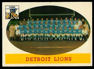 Lions team - 1958 Topps #115 - exmt