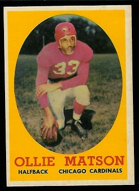 Ollie Matson - 1958 Topps #127 - nm