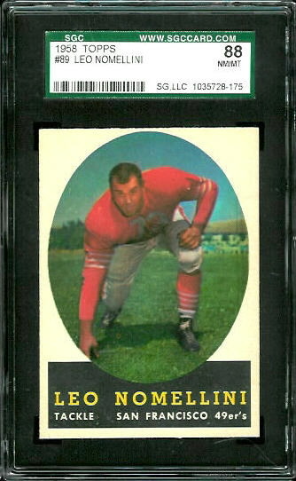 Leo Nomellini - 1958 Topps #89 - SGC 88