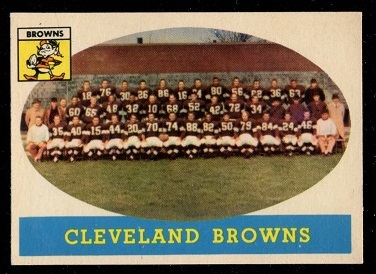 1958 Topps #9 - Cleveland Browns Team - exmt