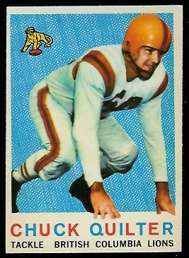 Chuck Quilter - 1959 Topps CFL #10 - exmt
