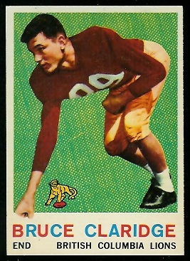 Bruce Claridge - 1959 Topps CFL #19 - exmt
