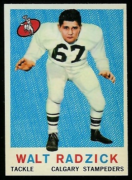 1959 Topps CFL #22 - Walt Radzick - nm
