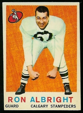 Ron Allbright - 1959 Topps CFL #23 - exmt