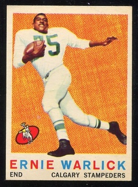 1959 Topps CFL #25 - Ernie Warlick - exmt