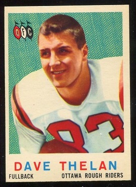 1959 Topps CFL #58 - Dave Thelen - exmt