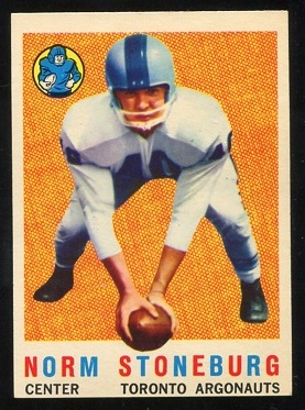 1959 Topps CFL #61 - Norm Stoneburgh - exmt