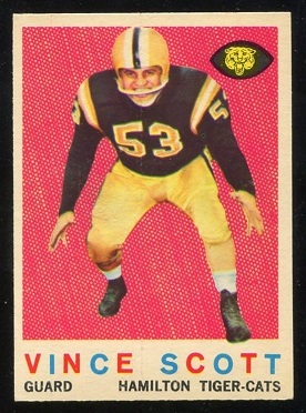 1959 Topps CFL #71 - Vince Scott - exmt