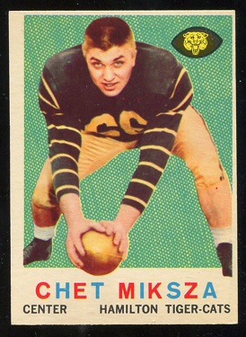 1959 Topps CFL #73 - Chet Miksza - exmt oc