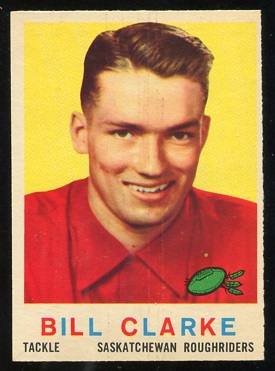 1959 Topps CFL #80 - Bill Clarke - exmt
