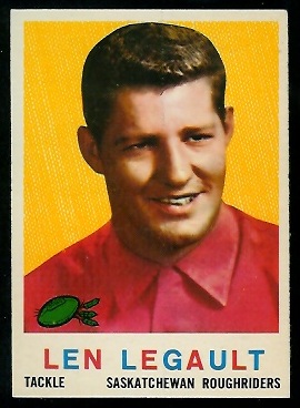 Len Legault - 1959 Topps CFL #81 - exmt