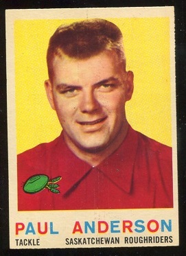 1959 Topps CFL #87 - Paul Anderson - exmt