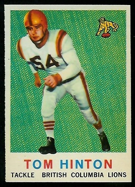 1959 Topps CFL #9 - Tom Hinton - nm