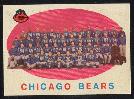 1959 Topps #104 - Chicago Bears Team - nm
