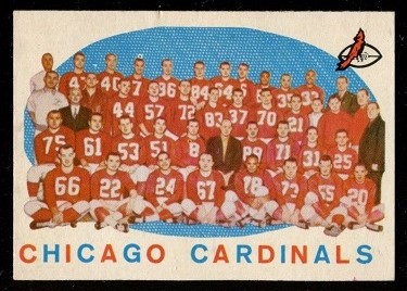 1959 Topps #118 - Chicago Cardinals Team - nm