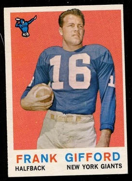 1959 Topps #20 - Frank Gifford - exmt