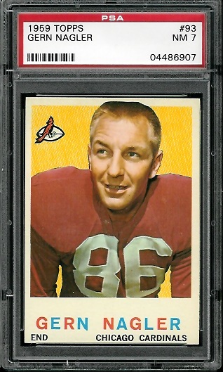 Gern Nagler - 1959 Topps #93 - PSA 7