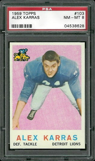 Alex Karras - 1959 Topps #103 - PSA 8