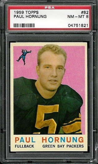 Paul Hornung - 1959 Topps #82 - PSA 8