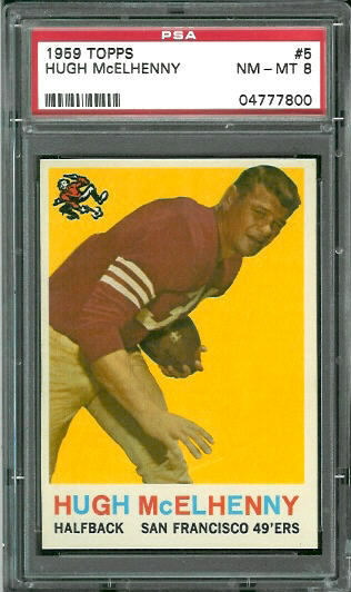 1959 Topps #5 - Hugh McElhenny - PSA 8