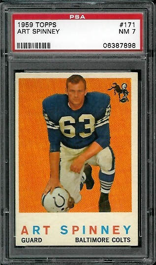 Art Spinney - 1959 Topps #171 - PSA 7
