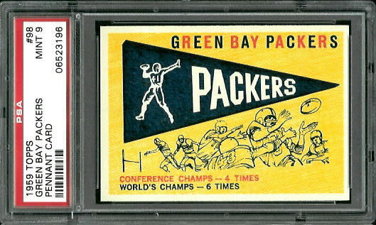Packers Pennant - 1959 Topps #98 - PSA 9
