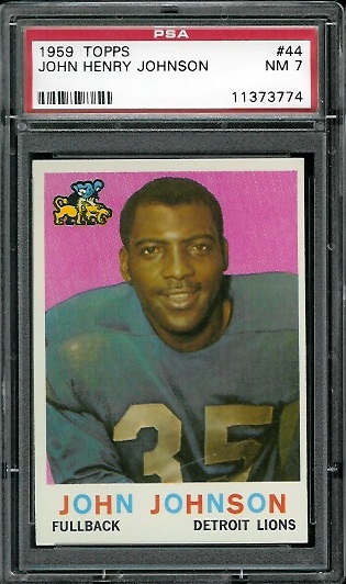 John Henry Johnson - 1959 Topps #44 - PSA 7