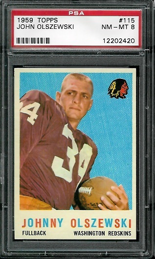 John Olszewski - 1959 Topps #115 - PSA 8