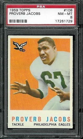 Proverb Jacobs - 1959 Topps #108 - PSA 8