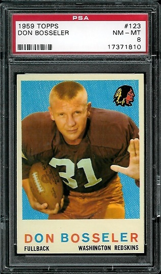 Don Bosseler - 1959 Topps #123 - PSA 8