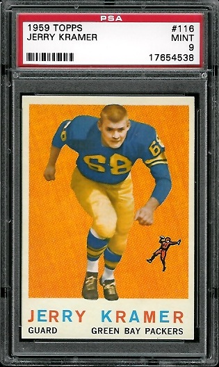 Jerry Kramer - 1959 Topps #116 - PSA 9