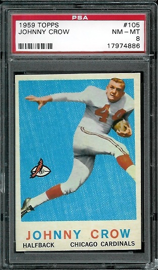John David Crow - 1959 Topps #105 - PSA 8