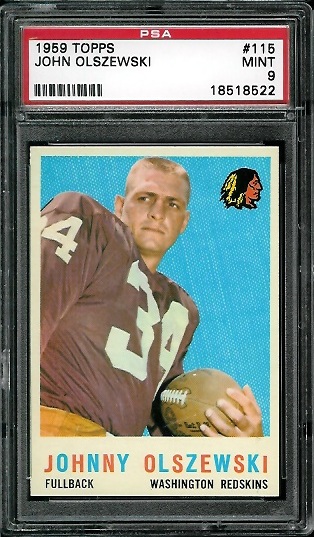 John Olszewski - 1959 Topps #115 - PSA 9