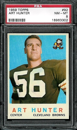 Art Hunter - 1959 Topps #92 - PSA 8