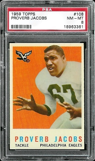 Proverb Jacobs - 1959 Topps #108 - PSA 8