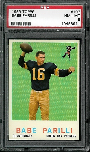 Babe Parilli - 1959 Topps #107 - PSA 8