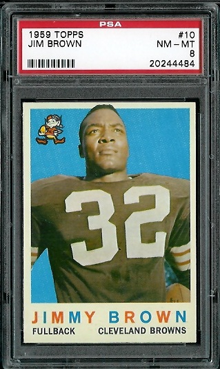 Jim Brown - 1959 Topps #10 - PSA 8