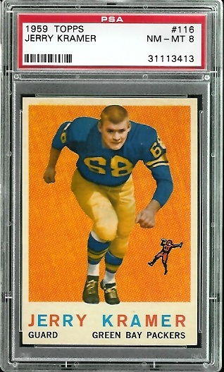 Jerry Kramer - 1959 Topps #116 - PSA 8