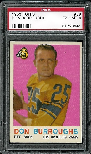 Don Burroughs - 1959 Topps #59 - PSA 6