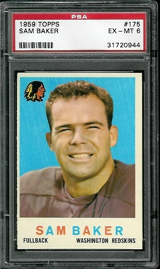 Sam Baker - 1959 Topps #175 - PSA 6