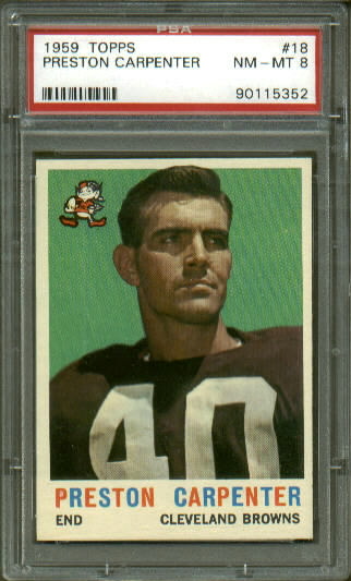 1959 Topps #18 - Preston Carpenter - PSA 8