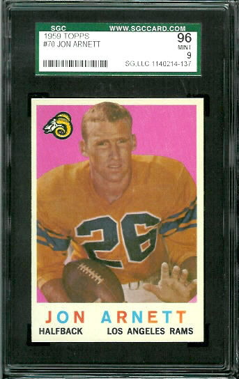 Jon Arnett - 1959 Topps #70 - SGC 96