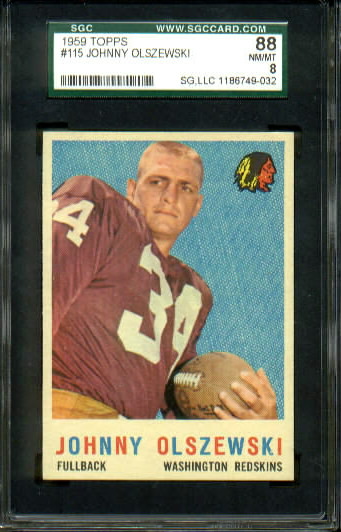 John Olszewski - 1959 Topps #115 - SGC 88
