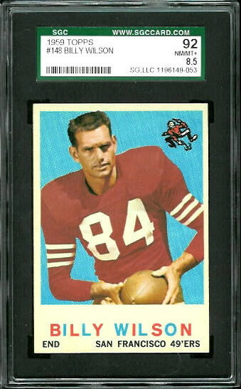 Billy Wilson - 1959 Topps #148 - SGC 92