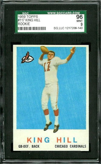 1959 Topps #117 - King Hill - SGC 96